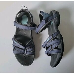 Teva Tirra Blue Water Sandals 9 Active Casual Comfy Gorpcore Granola Girl Vegan
